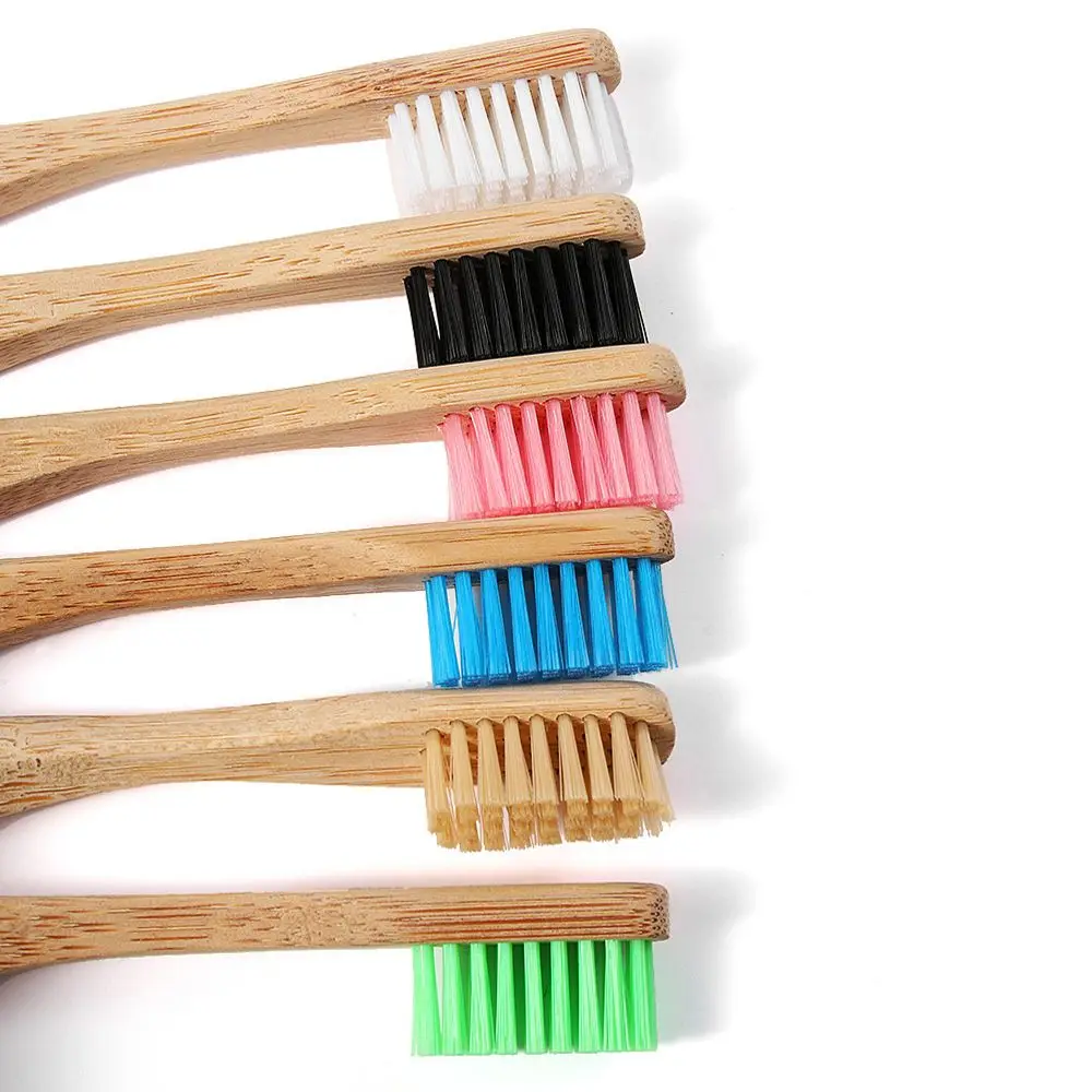 1 шт. портативная мягкая средняя щетина для взрослых бамбуковая деревянная ручка