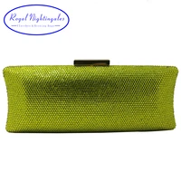 royal nightingales new women crystal clutches hard box evening bags and evening clutches yellow green red black navy blue orange