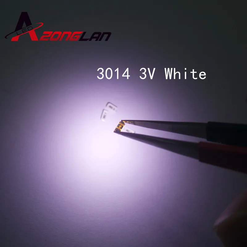 100 шт. 3014 SMD светодиодный чип Белый Ультра яркий 0 1 Вт 11 13лм 30мА 3 в поверхностного