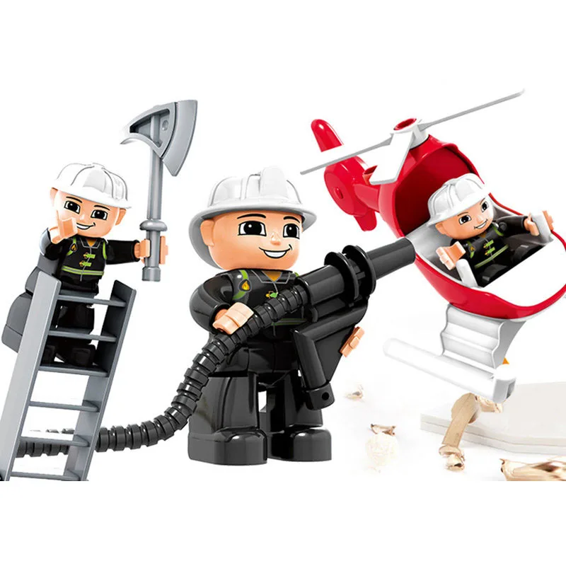 Пожарная станция совместимая с Duplo большие размеры|Блочные конструкторы| |