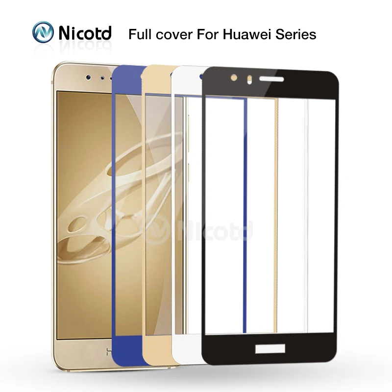 Закаленное стекло Nicotd 2.5D с полным покрытием для Huawei Mate 8 9 P9 p10 Plus Nova P8 lite 2017 Защита
