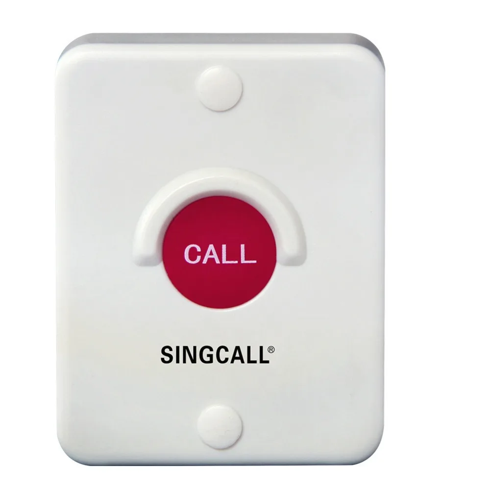 Вызов медицинской медсестры SINGCALL красная силиконовая кнопка упаковка из 10