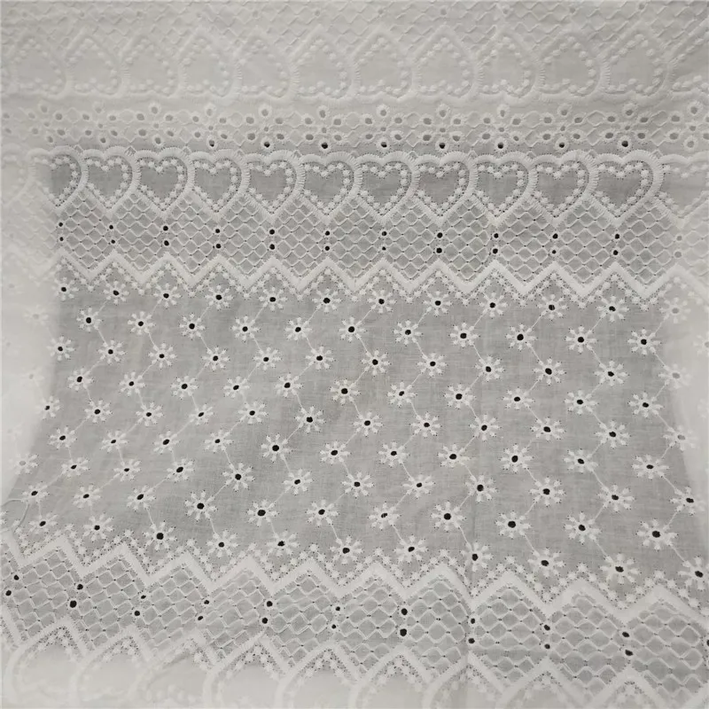 

10 yards White Cotton Voile Eyelet Embroidery Lace Fabric,Blouse Skirt Table Cloth Skirts Patchwork Sewing Cloth Fabrics