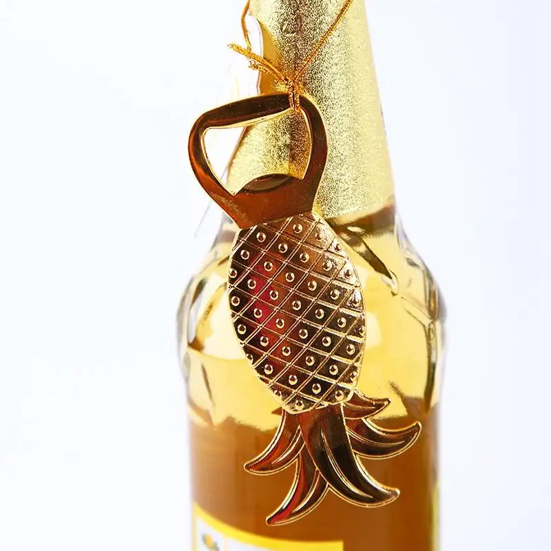 Золотой Форма ананаса бутылка для пива вина открывалка креативные подарки на