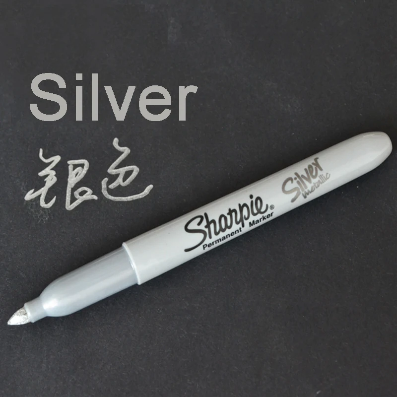 5 шт. Американский маркер Sharpie металлик поздравительная открытка обои знак жирной не выцветший знак маркер Золотой Серебряный медный красный зеленый