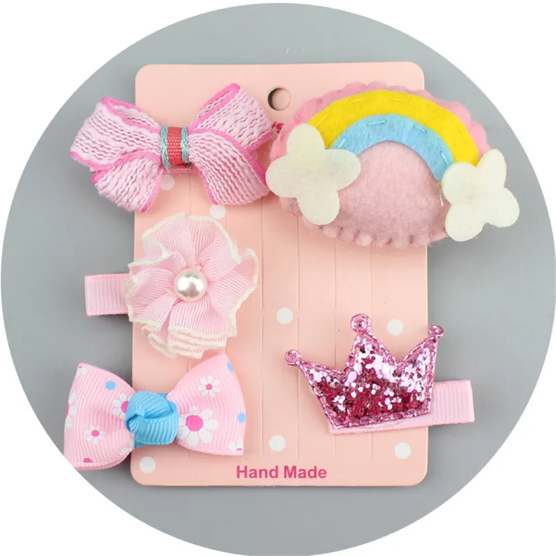 33 5 шт./компл. Kawaii для девочек; платье для девочек заколки для волос в форме бантиков заколки для волос для девочек; Детские аксессуары для волос, заколки для волос головной убор Головные уборы - Цвет: 33