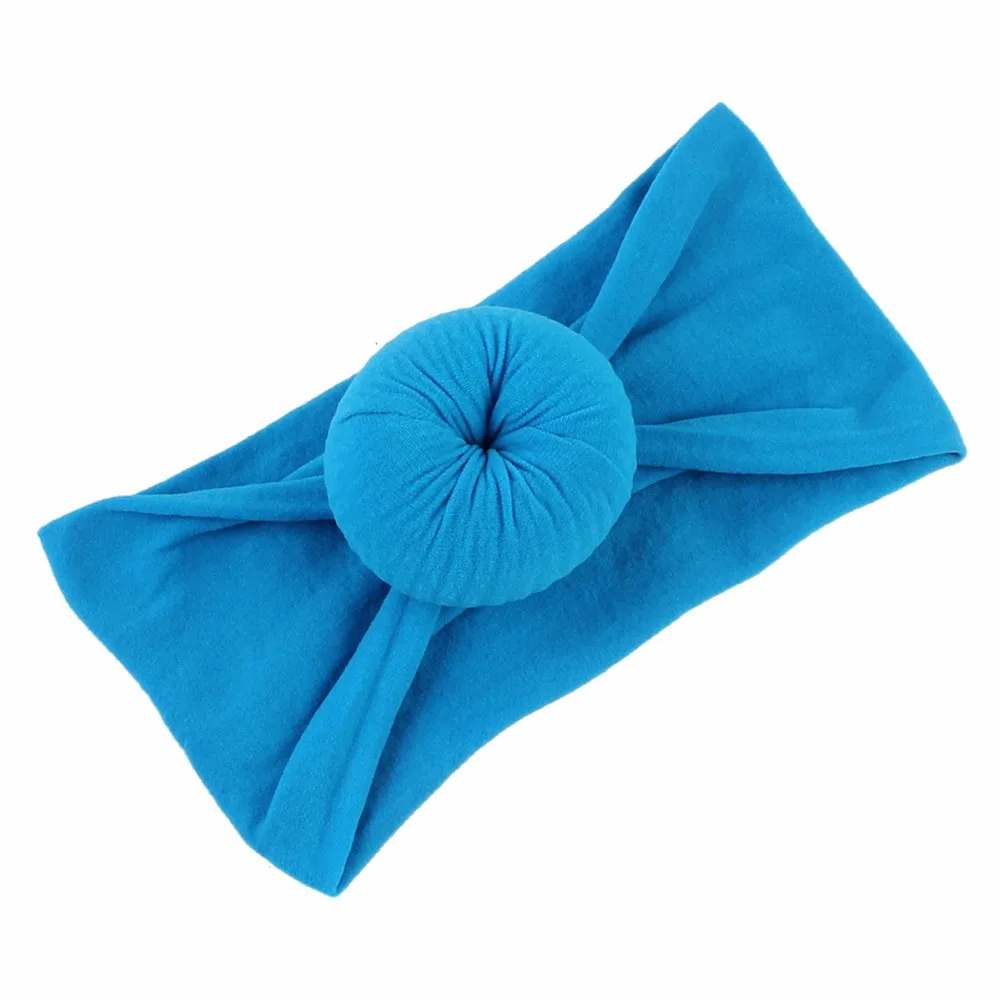 Puseky Nylon Headband For Girls Soft Round Knot Turban Baby Boys Elastic Hair Band Infants Head Wrap Toddlers Accessories | Детская