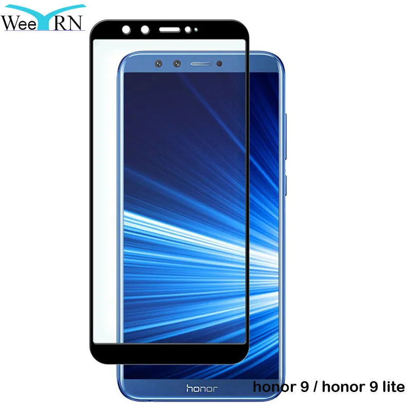 WeeYRN Honor 9 Lite Полное покрытие защитное стекло на для Huawei / lite (Хонор Лайт) закаленное