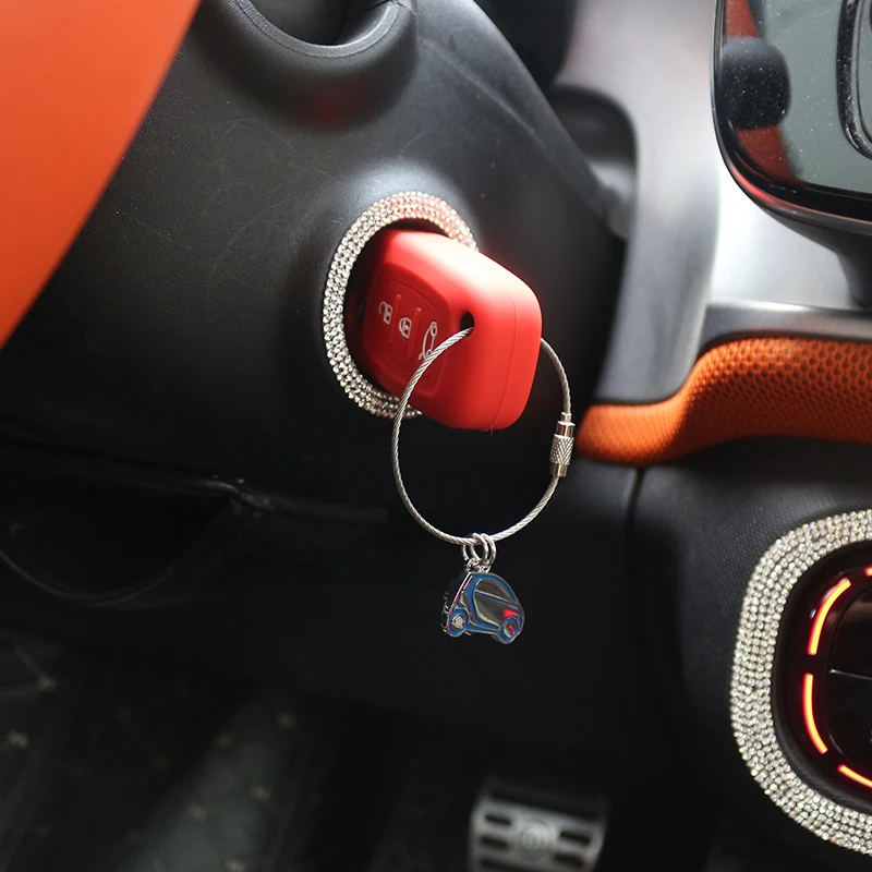 Car Key Bag Silicone protection Case For New Smart 453 Fortwo Forfour Keychain Button Key Remote Cover Styling Accessories