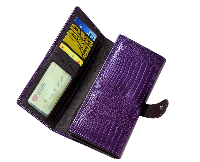 Женский длинный кошелек Dreamlizer вместительный вечерний из лакированной кожи