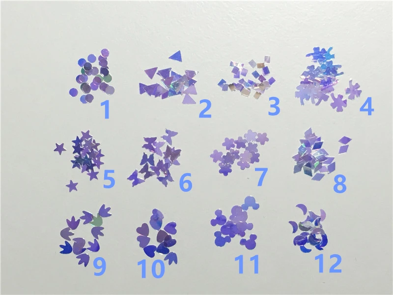 Бесплатная доставка 12 кристаллических форм Блестящий Алмазный светлый порошок