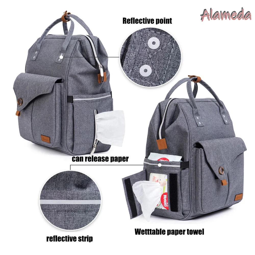 Многофункциональная сумка для подгузников Alameda мам дорожный рюкзак Детская с