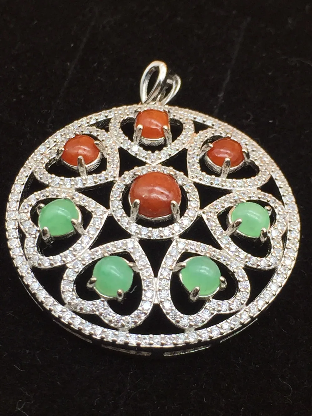 Fine Jewelry Myanmar Natural Emerald 925 Silver Women's Necklace Pendan | Украшения и аксессуары