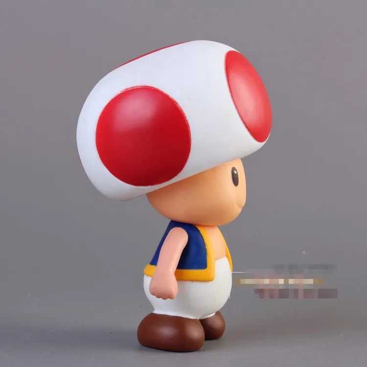 Бесплатная доставка 9 5 cmSuper Mario Bros Грибная жаба ПВХ фигурка модель игрушки подарок