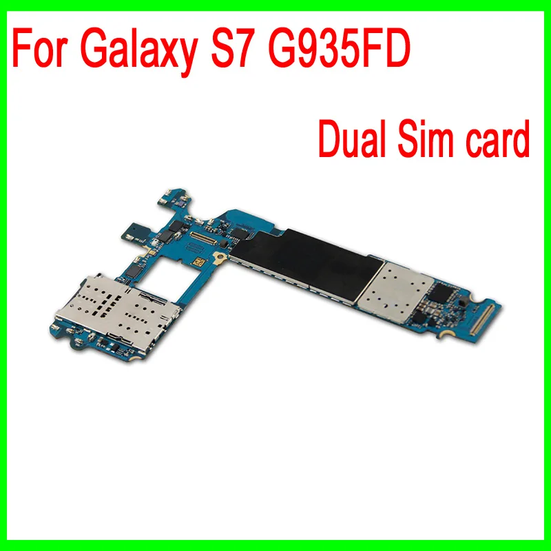 Для samsung Galaxy S7 edge G935FD материнская плата с двумя слотами для sim-карт, оригинальная разблокированная и европейская версия для G935FD материнская плата