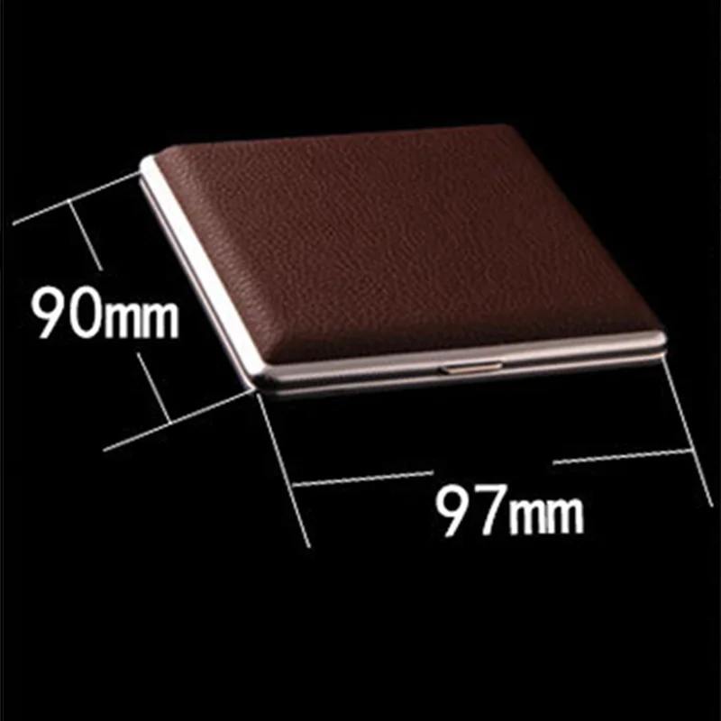 Men's Gift PU leather Cigarette Case Holder For 20pcs King Size Smoking Accessories Smoke Gadget Plaid Cigar Smoker Tool | Дом и сад