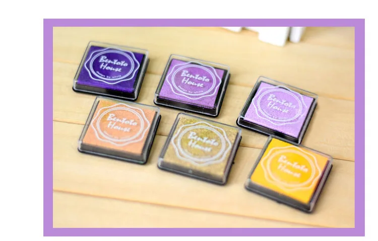 20 цветов новинка милая мультяшная пластиковая прокладка для печати чернил Inkpad