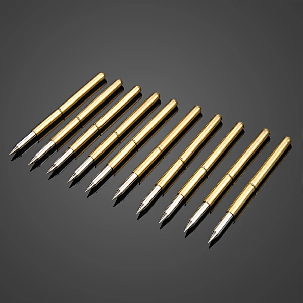 10pcs Ultra Pointed Multimeter Probe PCB Test Needle Accessory Golden | Инструменты