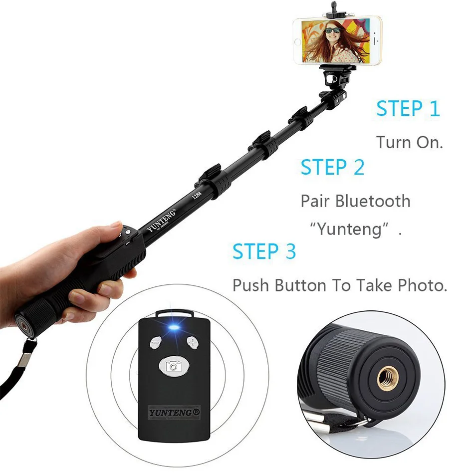 Новинка селфи палка yunteng 1288 bluetooth для iphone android смартфона портативный монопод