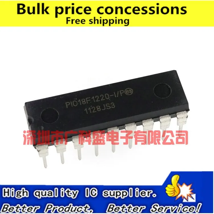 

Freeshipping 10pcs/50pcs/100pcs PIC18F1220-I/P PIC18F1220 DIP-18 8-bit PIC microcontroller