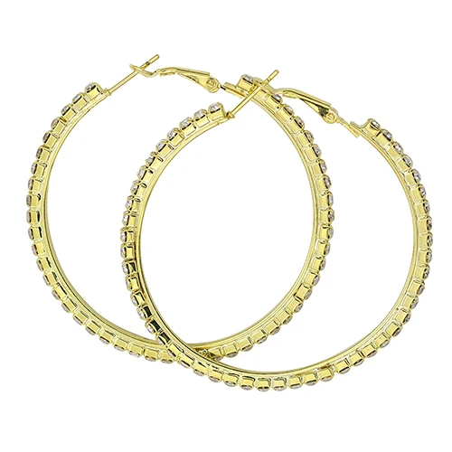 Женские Кристальные серьги стразы круглый обод кольцо модное ювелирное изделие