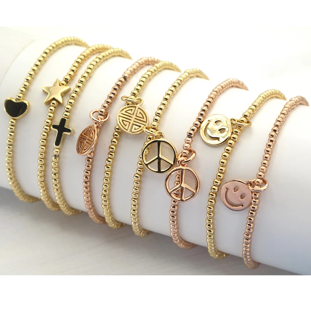 FORIS модные ювелирные изделия 2 5 мм эластичные бусины подходят для милых шармов