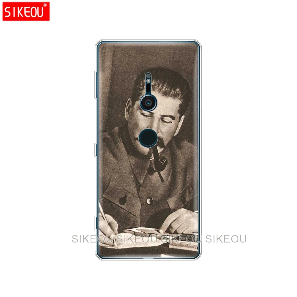 Силиконовый чехол для sony xperia XA1 XA2 ULTRA PLUS L1 L2 XZ1 XZ2 compact XZ PREMIUM русский Сталин СССР |