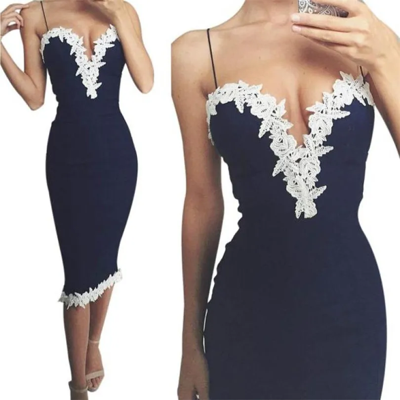 Женское летнее платье vestidos открытое женское облегающее кружевное вечернее с v
