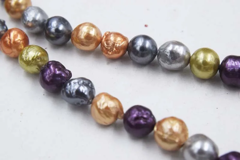 

freshwater pearl multicolor reborn keshi 9-13mm loose beads nature beads for making jewelry necklace 14inch FPPJ wholesale