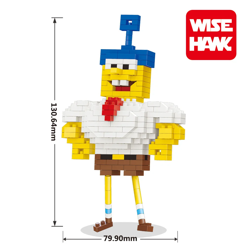 Wisehawk Мини Блоки Spongebob 3D Кирпичи 5 компл. Патрик Звезды DIY Строительство Игрушки
