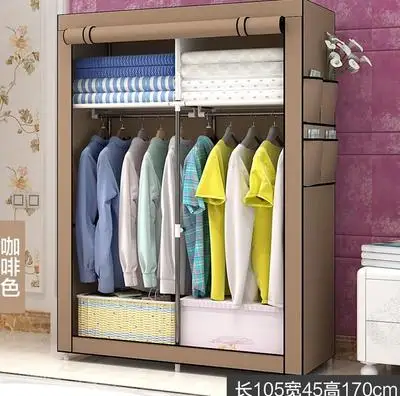 Шкаф для одежды портативный шкаф прочный органайзер хранения полка из нетканого