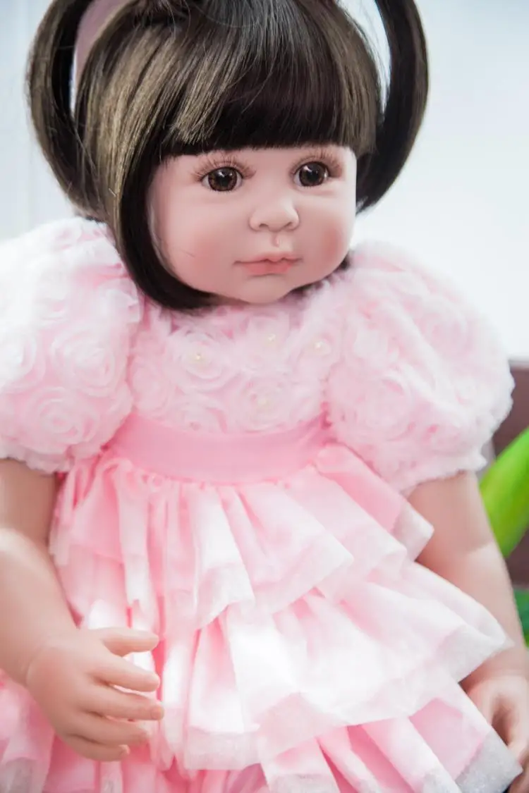 60 см силиконовая кукла для новорожденных игрушки как настоящие 24 дюйма виниловые