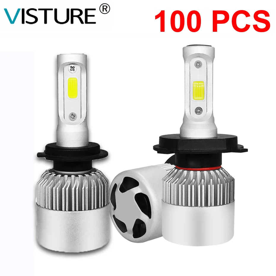 100 пар/партия автомобильная светодиодная головная Светильник лампы H4 H7 canbus H11 H8 HB4