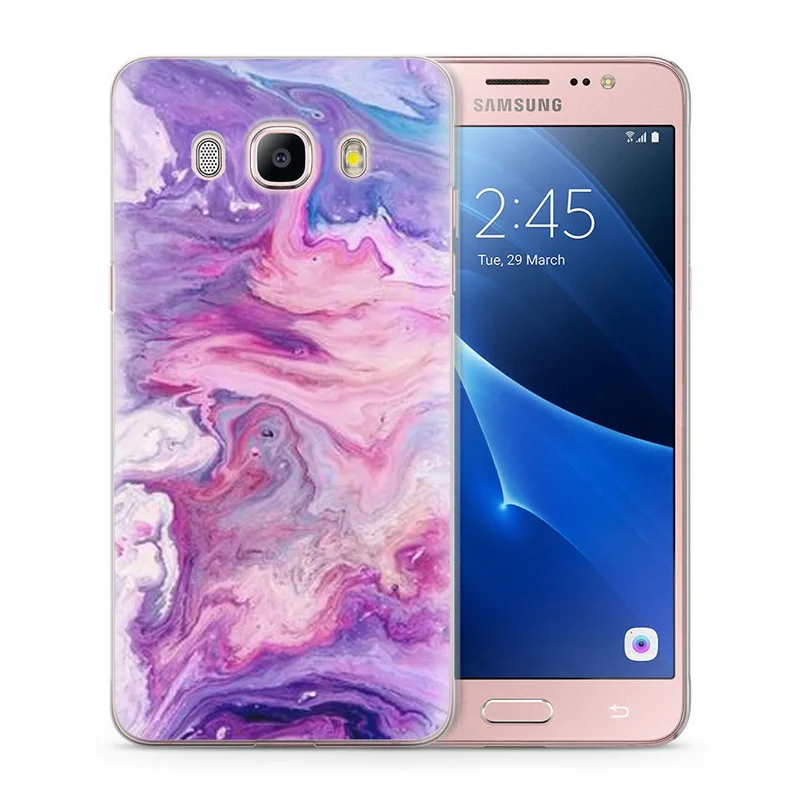 Роскошный чехол из ТПУ для Funda Samsung Galaxy J5 2016 J510 J510F мягкий дизайнерская мраморная