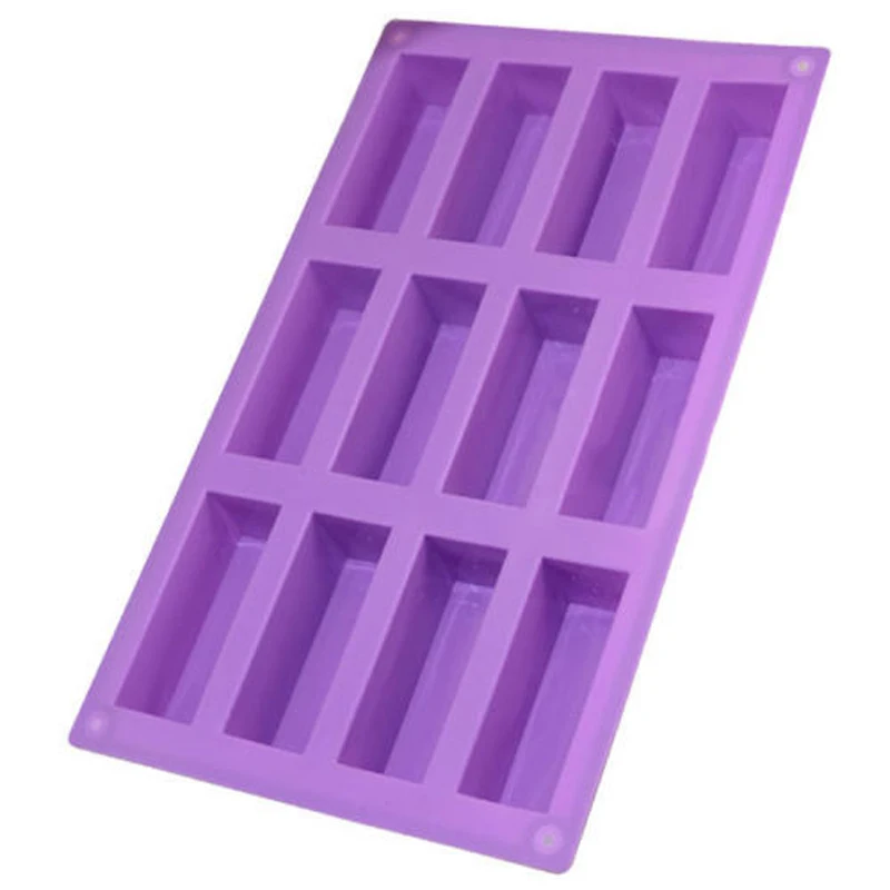 Новейшая модель 12 полости прямоугольник торт силиконовые формы Шоколадные