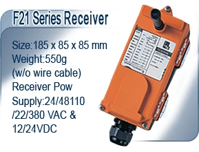 Telecrane F21-E1B industrial remote controller for Hoist lift crane pendent hook AC/DC18-65V AC/DC 65-440V