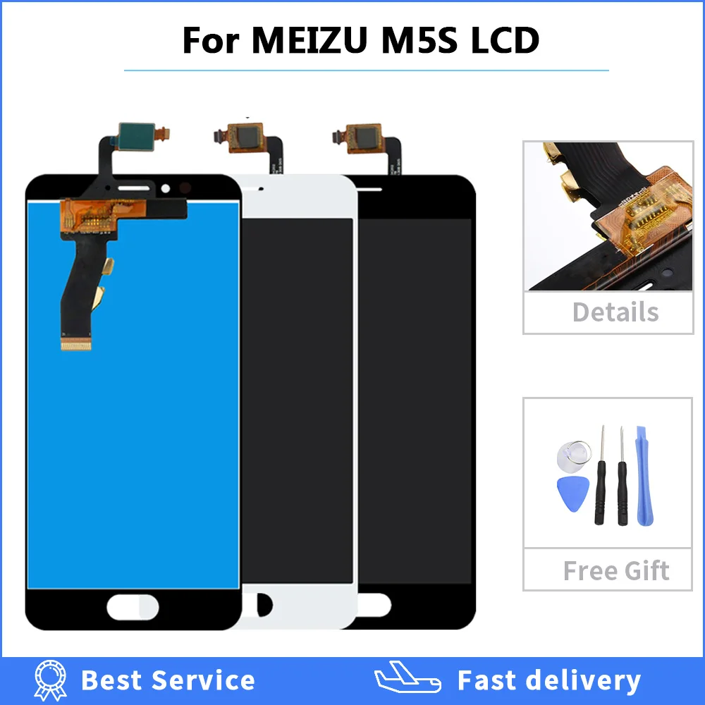 Качество AAA 5 2 ''дисплей для Meizu M5S ЖК дисплей Замена сенсорного экрана панель lcd
