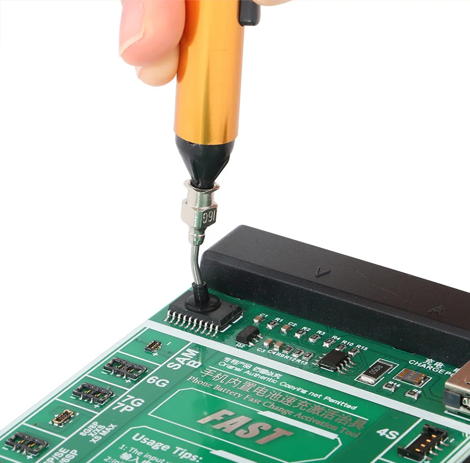 DIYFIX SMD IC вакуумная всасывающая ручка для удаления Присоска инструмент для поднятия припоя распайки электроники ручной инструмент для ремонта набор