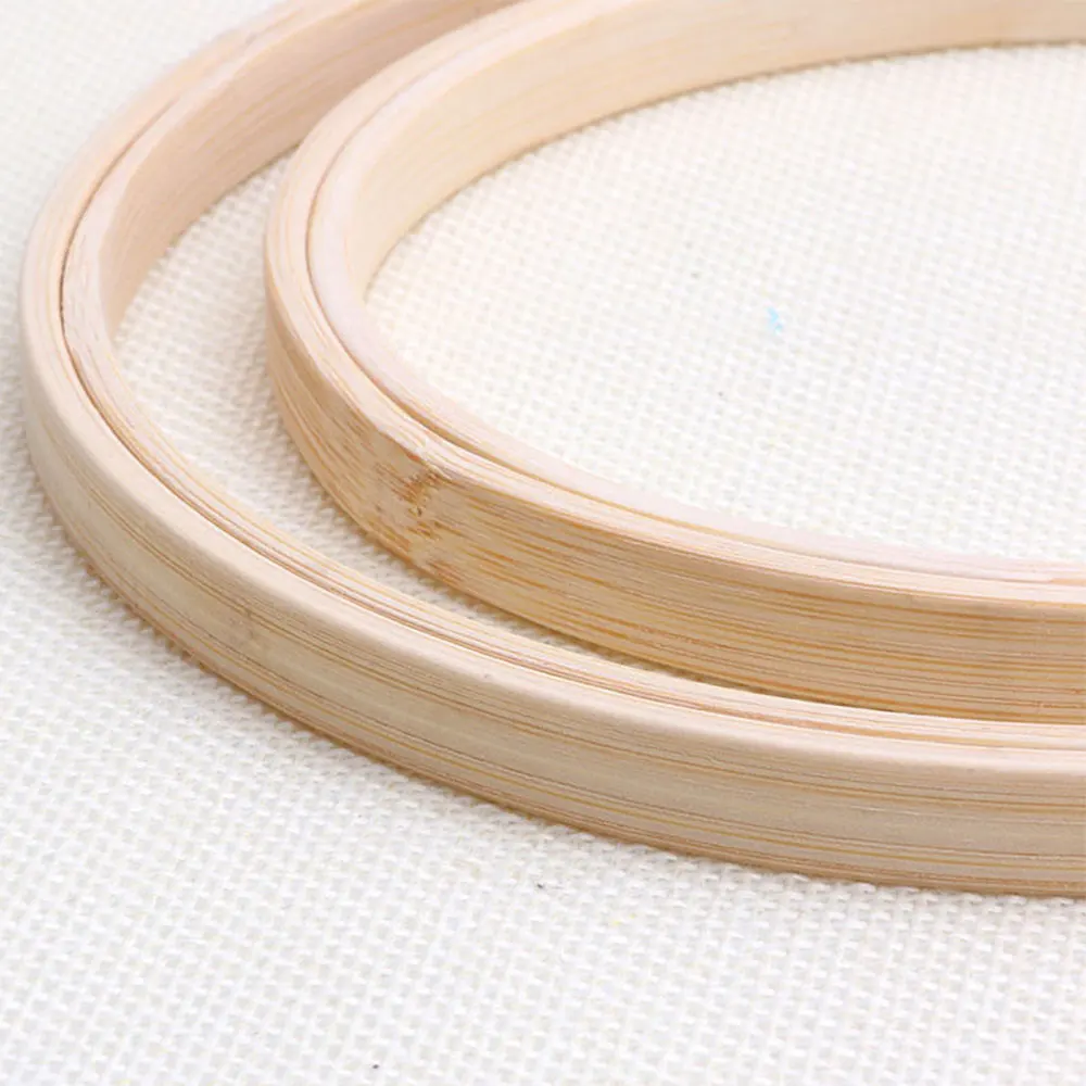 Light Yellow Embroidery Hoop Circle Tent Ring Useful Profession Gift Sewing Art Practical Round Frame for Craft Bamboo Alloy | Дом и сад