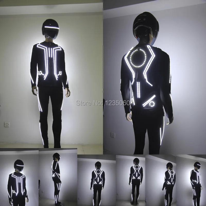Новый дизайн 2020 светодиодный костюм робота светящаяся одежда светодиодные