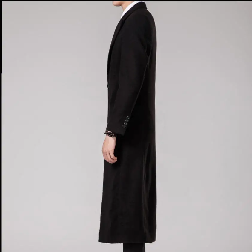 S 4xl зимняя шерстяная длинная Британская мужская толстая ветровка красивая Супер