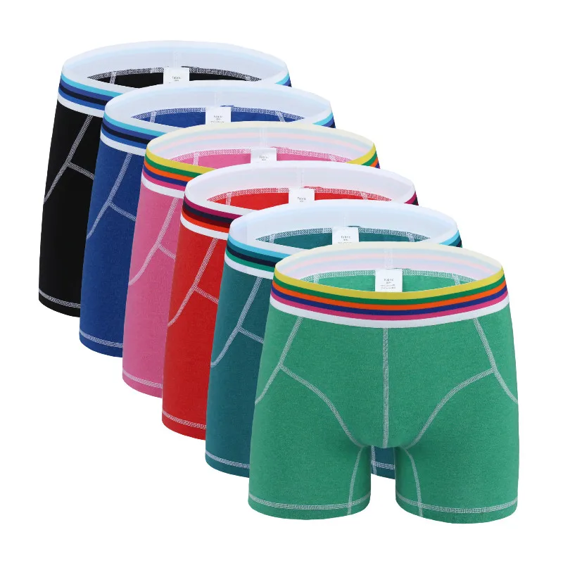 6 Pcs 0520 Mix A61 6 шт./партия, горячее Брендовое модное сексуальное мужское нижнее белье из хлопка высокого качества, мужские трусы-боксеры, мужские трусы, большие размеры - Цвет: 6 Pcs 0520 Mix A61