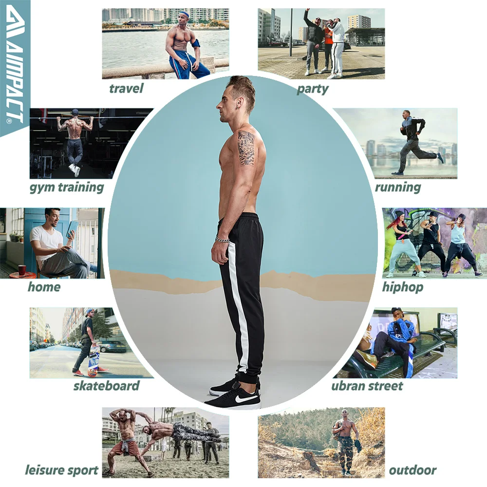 Aimpact Новинка 2017 года тренировочные штаны Для мужчин Контрастность Лоскутная