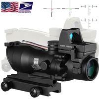 4x32 optic scope riflescope cahevron reticle fiber green red illuminated optic sight with rmr mini red dot sight