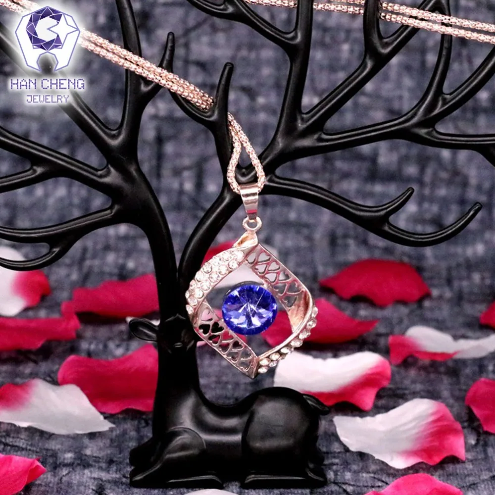 Модные 3D Резные Стразы с полыми кристаллами ожерелья и подвески золотым