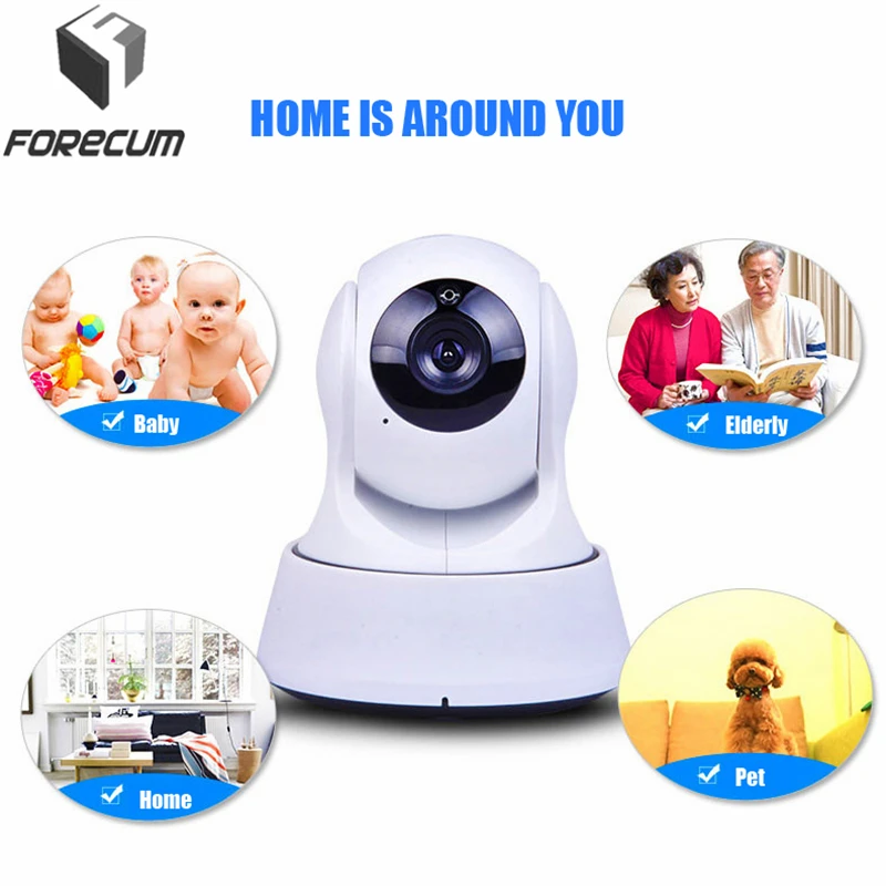 IP камера FORECUM P2P plug play беспроводная с Wi Fi 1280x720 двусторонняя аудиосвязь 3D звук CCTV