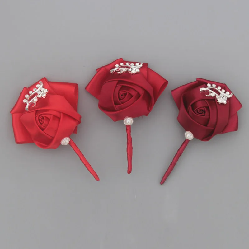 Korean Ribbon Diamond Corsage Marriage Fine Bride Bridesmaid Wedding Supply Stability XH1300 |