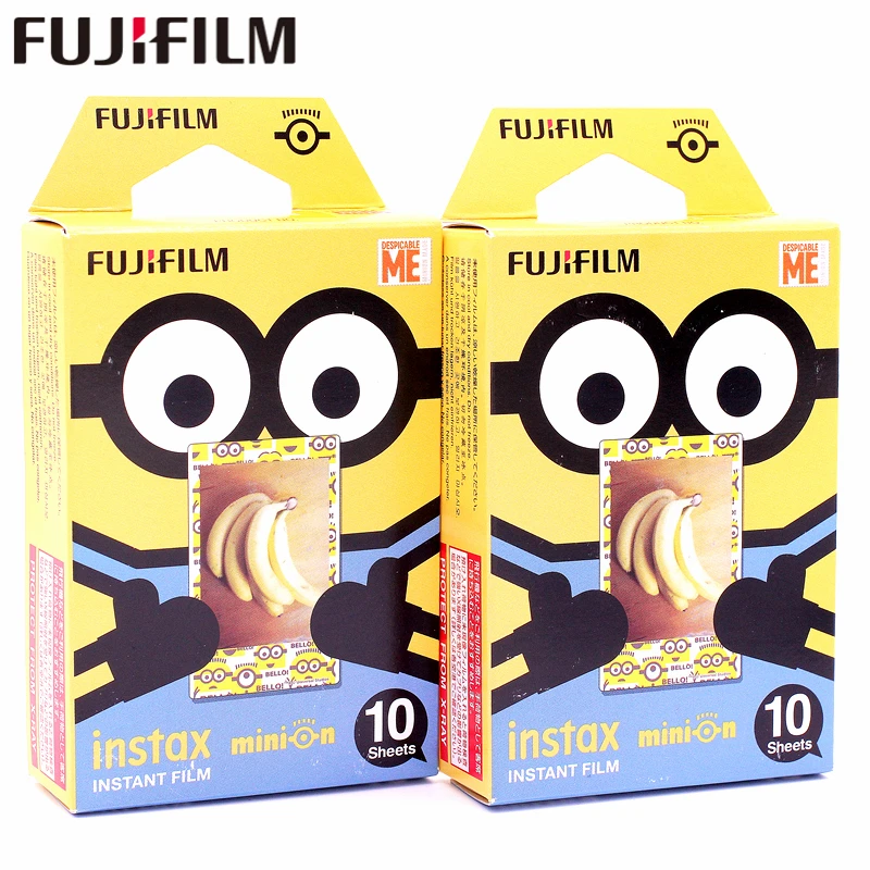 Fujifilm 20 листов Instax Гадкий я Желтый Миньон мгновенная пленка фотобумага для камеры