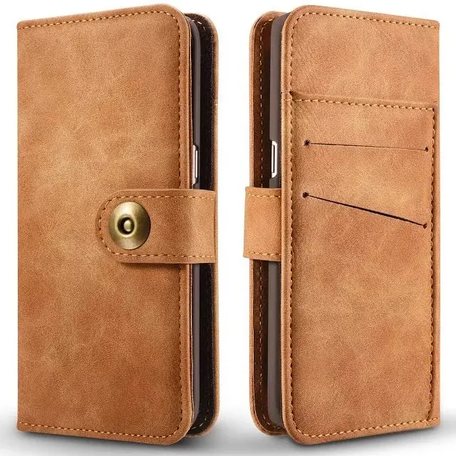 Brown Чехол с откидной крышкой из спилка Magnnet для samsung Note 9 Note8 S8 S9 Plus S7 Edge A20 A30 A20e A40 A50 A70 многофункциональная ретро-Магнитная крышка с отделениями для карт - Цвет: Brown
