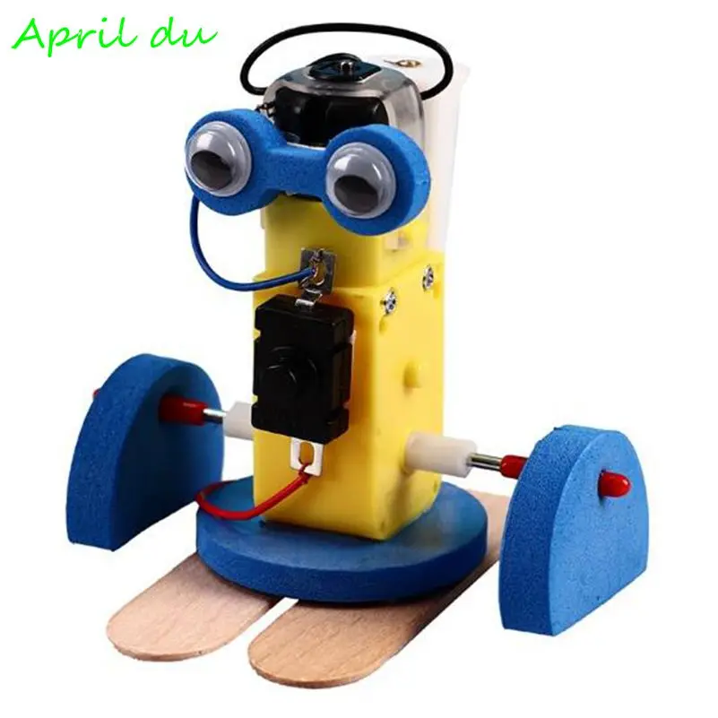 

1pcs New children's technology small production materials puzzle science teaching toys small invention crawling robot
